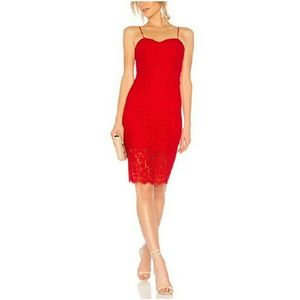 Bardot Pierre Sexy Red Lace Dress